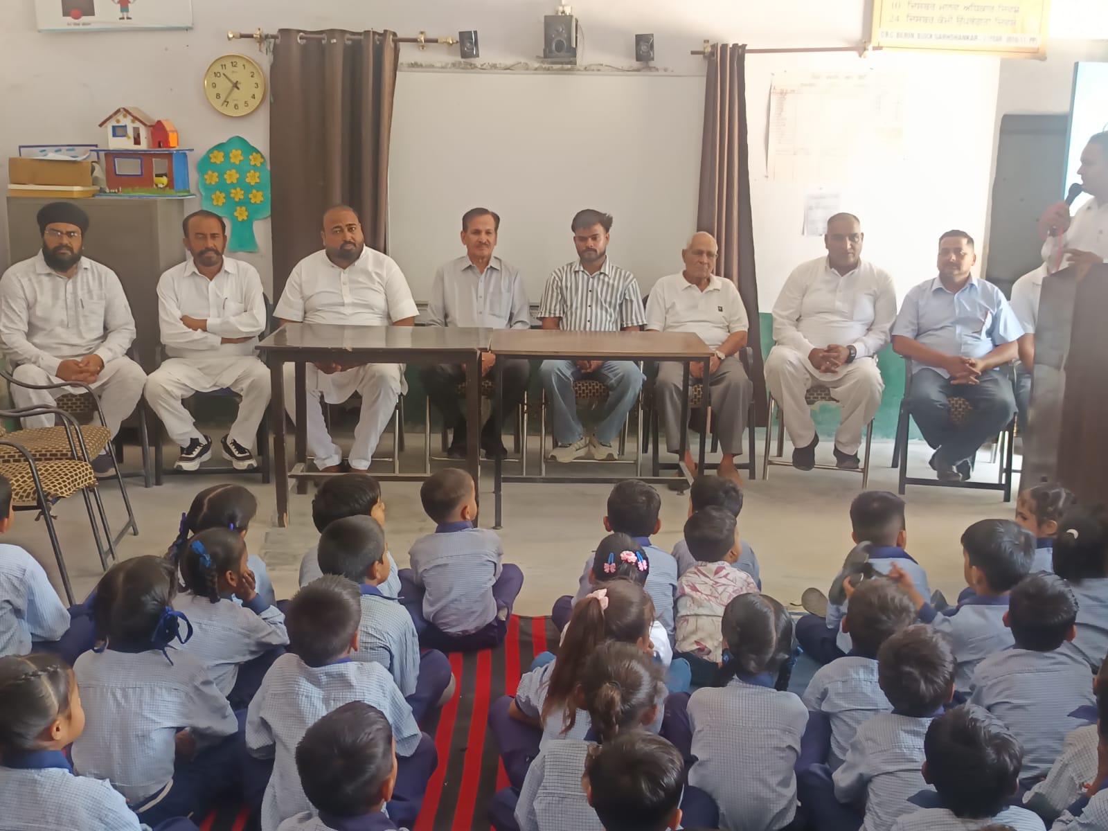 Stationery distributed in Government Elementary School Rampur Billron